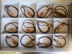 Hand Made Thulite Copper Wire Wrapped Double Terminated Necklaces x 12 From Mozambique - Toprock Gemstones and Minerals 