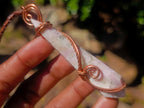 Hand Made Thulite Copper Wire Wrapped Double Terminated Necklaces x 12 From Mozambique - Toprock Gemstones and Minerals 