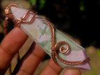 Hand Made Thulite Copper Wire Wrapped Double Terminated Necklaces x 12 From Mozambique - Toprock Gemstones and Minerals 