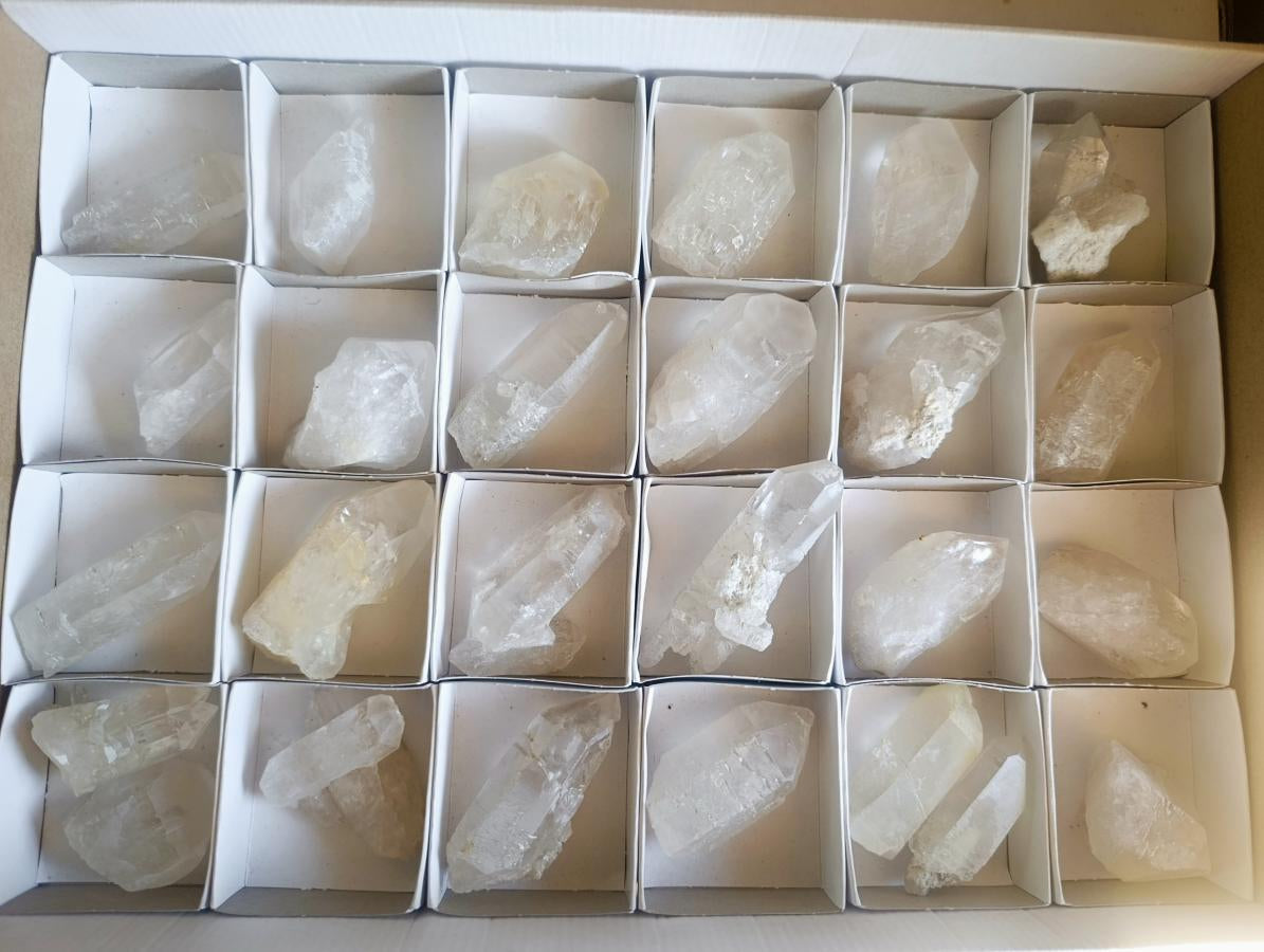 Natural Clear Mpika Quartz Crystals x 26 From Mpika, Zambia - Toprock Gemstones and Minerals 