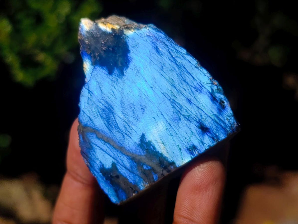 Polished One Side Labradorite Slices x 28 From Madagascar - Toprock Gemstones and Minerals 