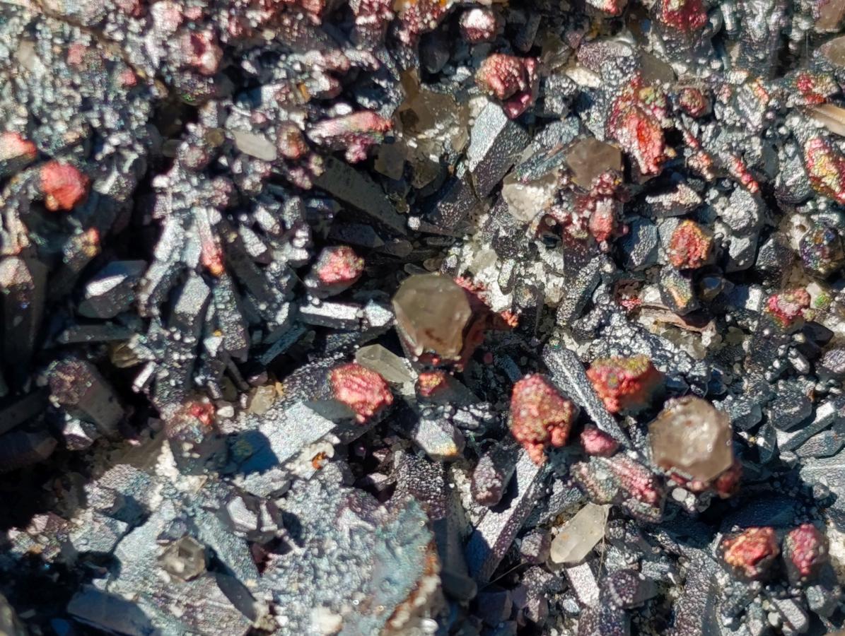 Natural Large Blacknite Cluster with Smokey Quartz x 1 From Ambositra, Madagascar - Toprock Gemstones and Minerals 