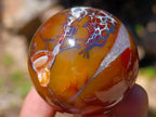 Polished Carnelian Agate Gemstone Spheres x 12 From Madagascar - Toprock Gemstones and Minerals 