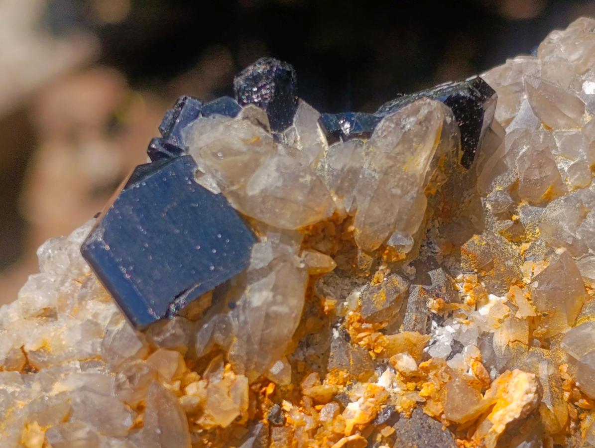 Natural Schorl Black Tourmaline with Associated Minerals x 6 From Erongo, Namibia - Toprock Gemstones and Minerals 
