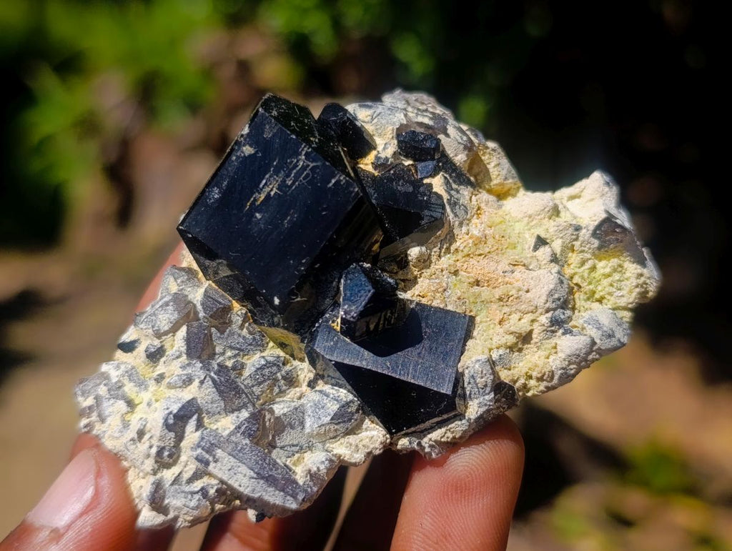 Natural Schorl Black Tourmaline with Associated Minerals x 6 From Erongo, Namibia - Toprock Gemstones and Minerals 