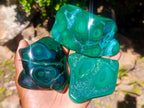 Polished Flower Banded Malachite Free Forms x 6 From Congo - Toprock Gemstones and Minerals 