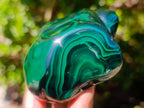 Polished Flower Banded Malachite Free Forms x 6 From Congo - Toprock Gemstones and Minerals 