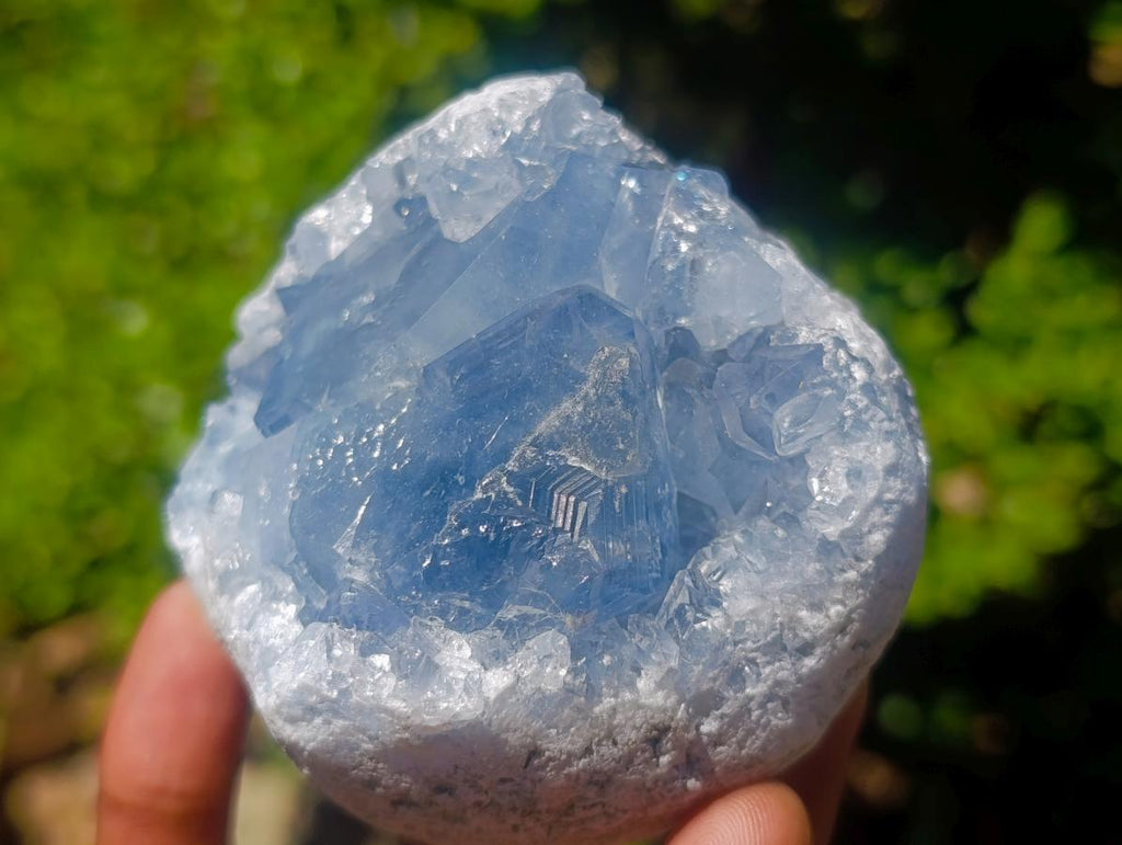 Natural Blue Celestite Specimens x 2 From Sakoany, Madagascar - Toprock Gemstones and Minerals 