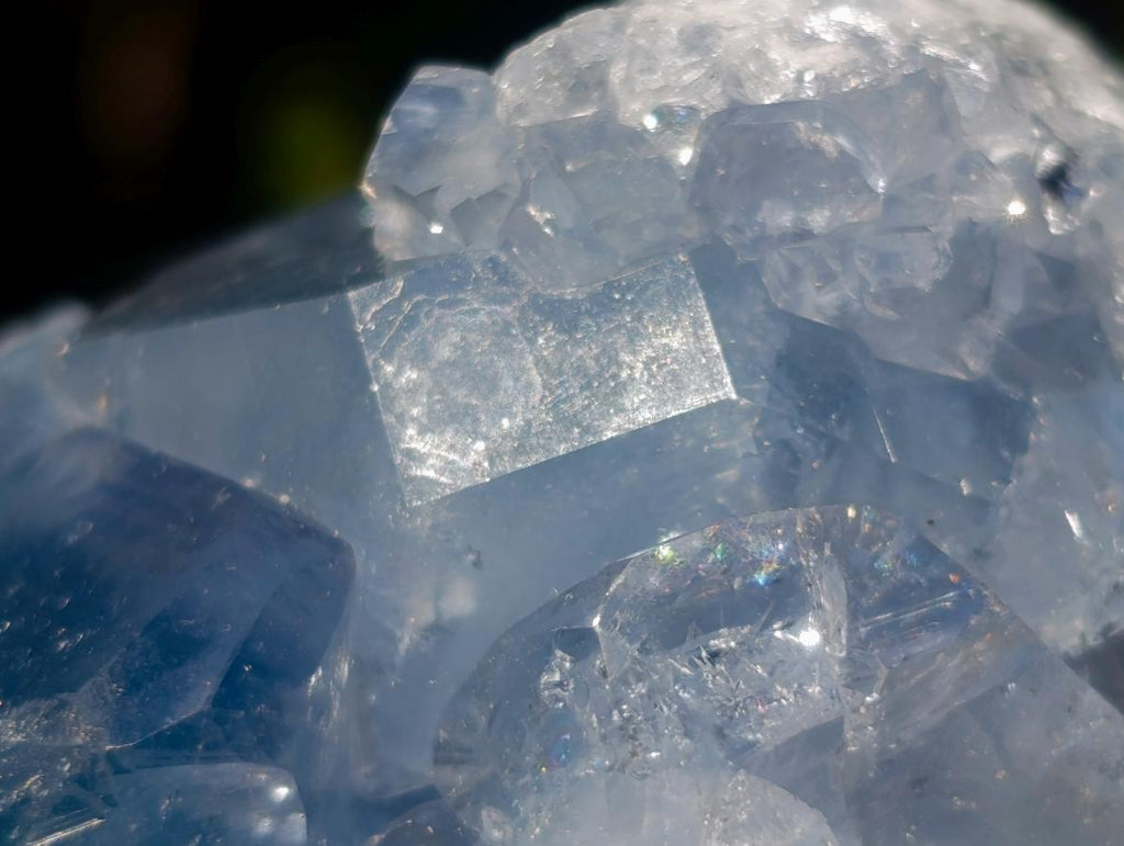 Natural Blue Celestite Specimens x 2 From Sakoany, Madagascar - Toprock Gemstones and Minerals 