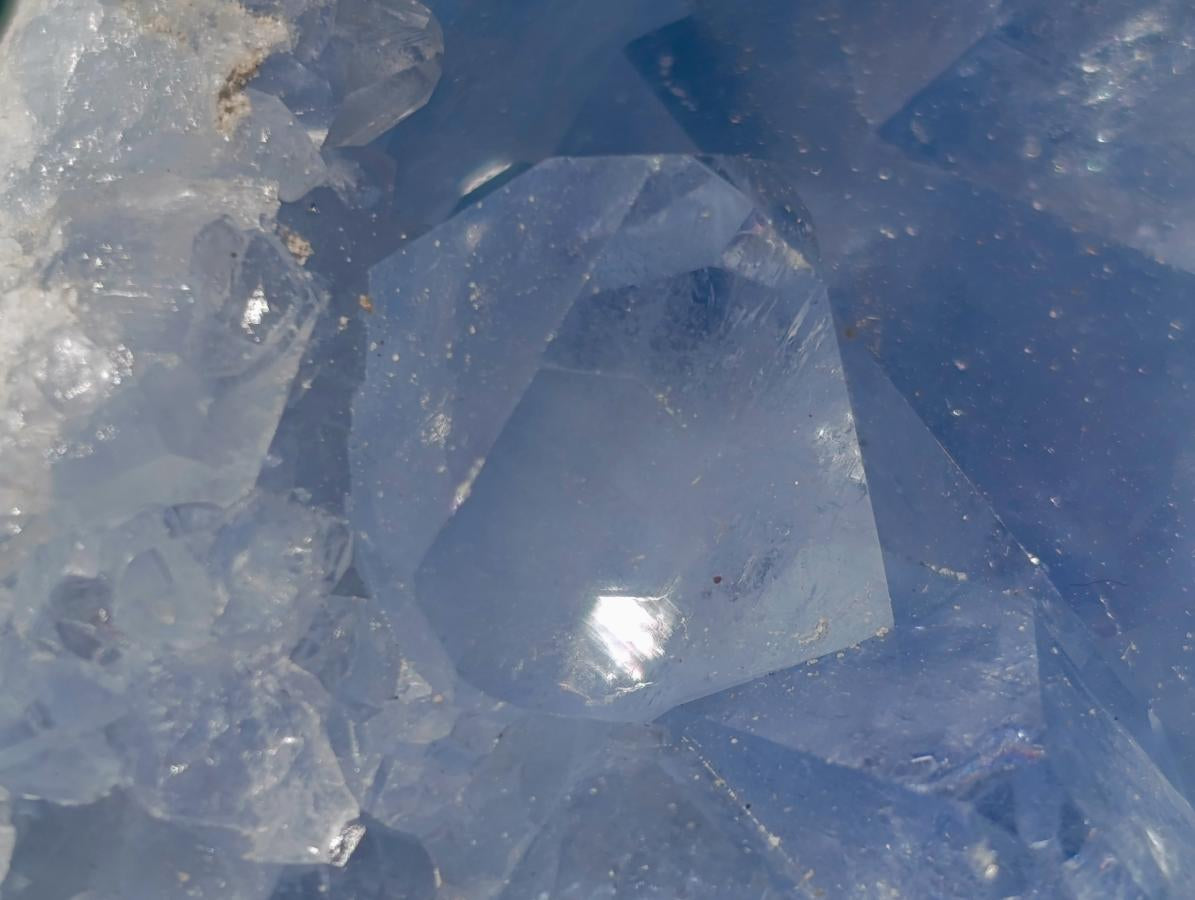 Natural Blue Celestite Specimens x 2 From Sakoany, Madagascar - Toprock Gemstones and Minerals 