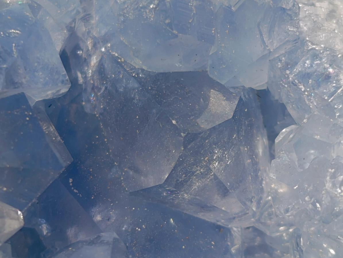 Natural Blue Celestite Specimens x 2 From Sakoany, Madagascar - Toprock Gemstones and Minerals 