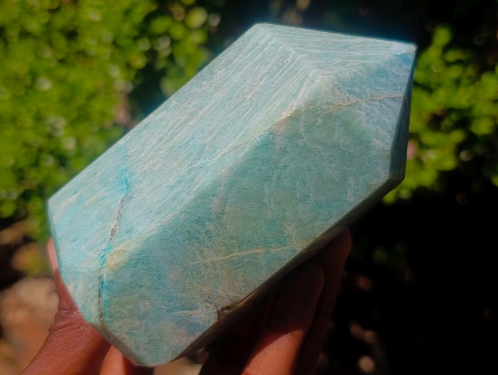 Polished Amazonite Display Crystals x 2 From Madagascar - Toprock Gemstones and Minerals 
