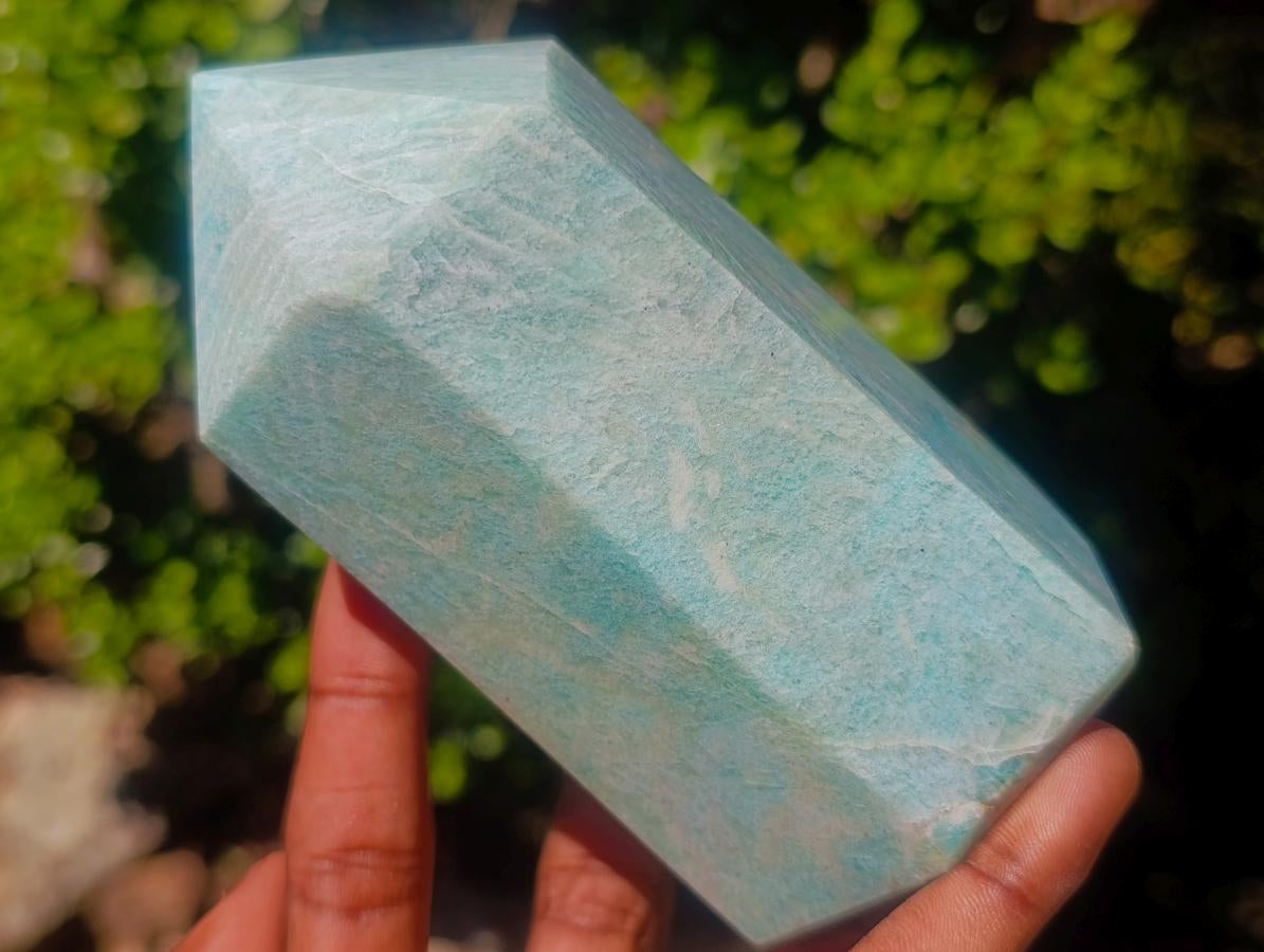 Polished Amazonite Display Crystals x 2 From Madagascar - Toprock Gemstones and Minerals 