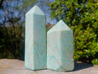 Polished Amazonite Display Crystals x 2 From Madagascar - Toprock Gemstones and Minerals 