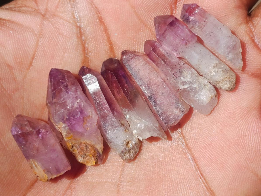 Natural Mini Smokey Window Amethyst Crystals x 0.3 Kg Lot From Chiredzi, Zimbabwe - Toprock Gemstones and Minerals 
