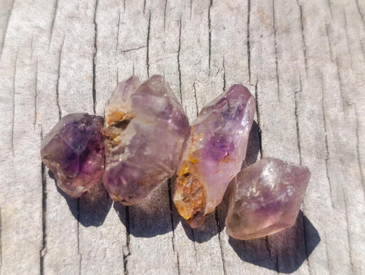 Natural Mini Smokey Window Amethyst Crystals x 0.3 Kg Lot From Chiredzi, Zimbabwe - Toprock Gemstones and Minerals 