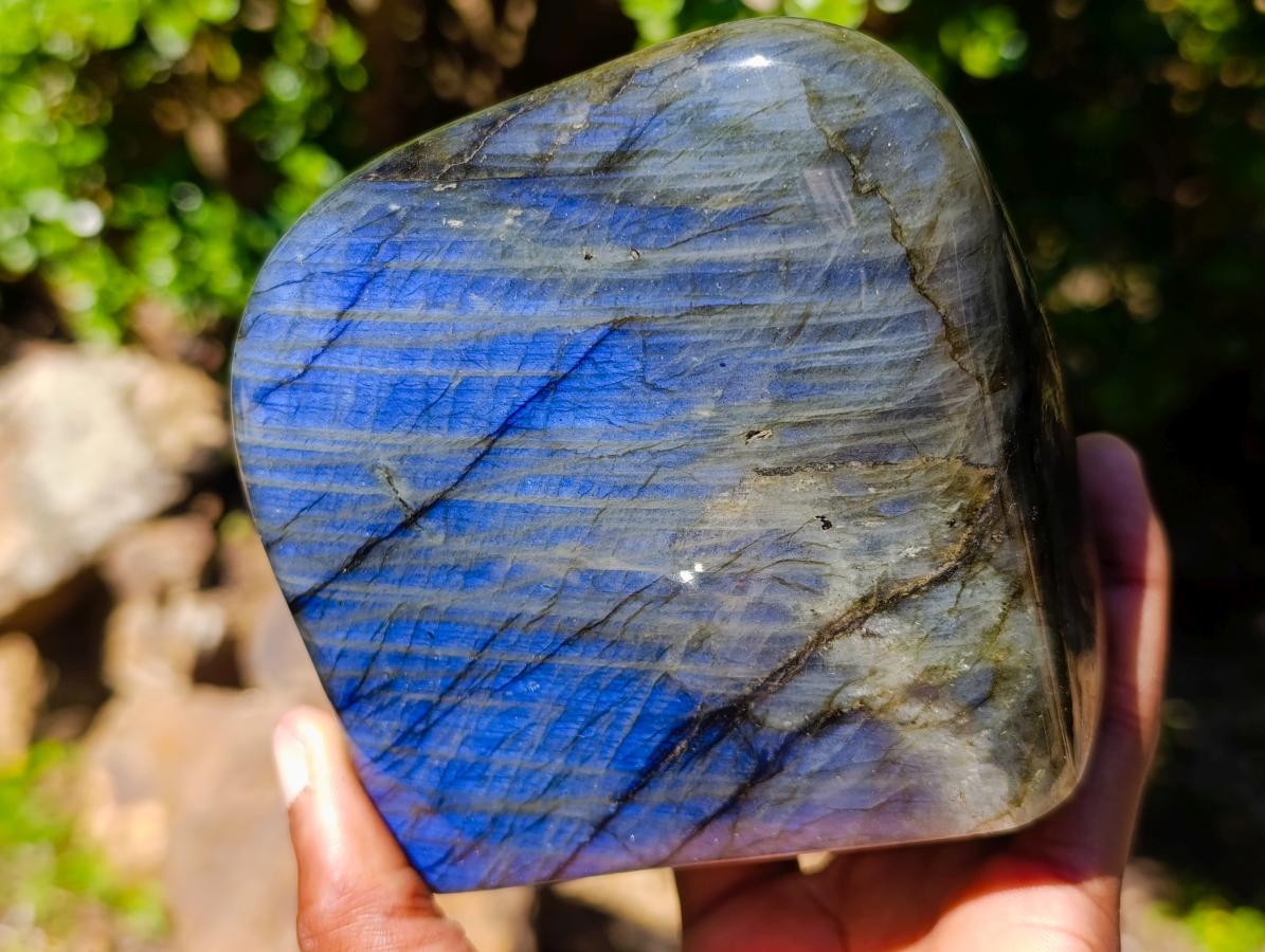 Polished Labradorite Standing Display Pieces x 2 From Madagascar - Toprock Gemstones and Minerals 