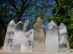 Polished Long Clear Quartz Crystals x 6 From Madagascar - Toprock Gemstones and Minerals 