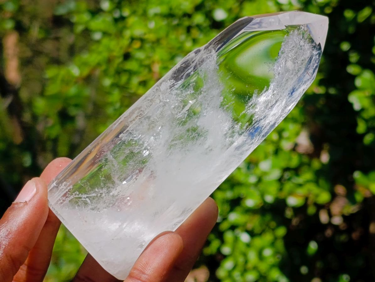 Polished Long Clear Quartz Crystals x 6 From Madagascar - Toprock Gemstones and Minerals 