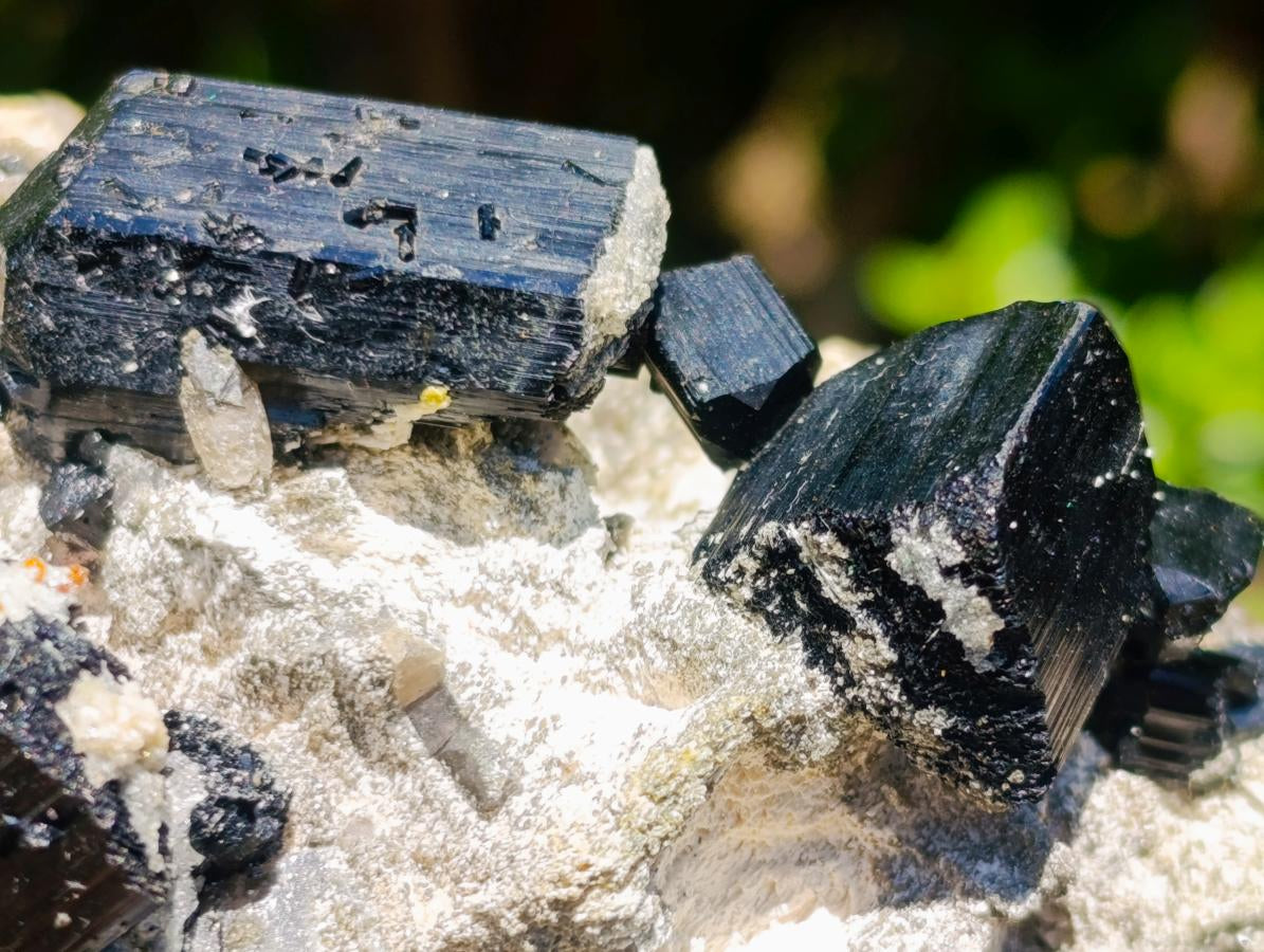 Natural Schorl Black Tourmaline x 2 From Erongo, Namibia - Toprock Gemstones and Minerals 
