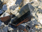 Natural Schorl Black Tourmaline x 2 From Erongo, Namibia - Toprock Gemstones and Minerals 