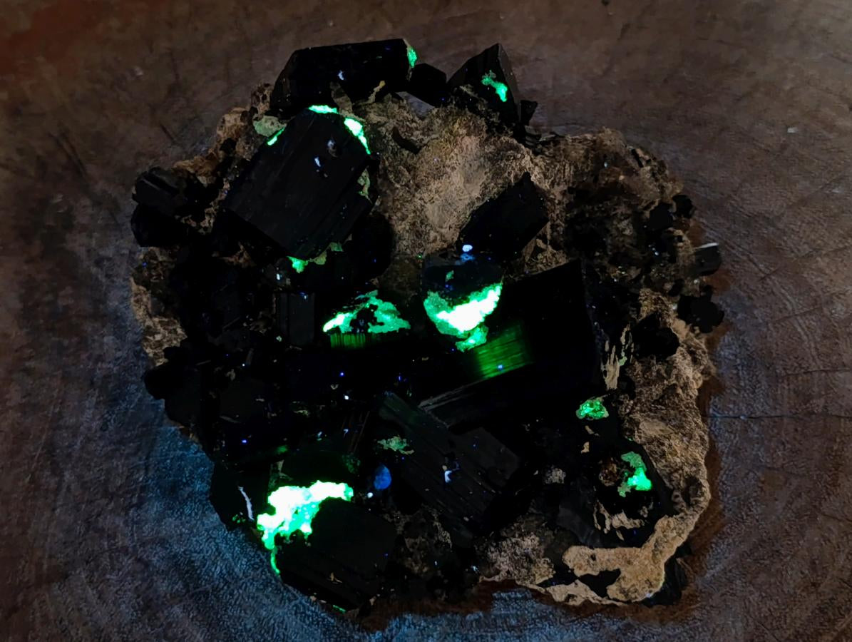 Natural Schorl Black Tourmaline x 2 From Erongo, Namibia - Toprock Gemstones and Minerals 