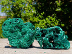 Natural Silky Malachite Specimens x 3 From Kasompe, Congo - Toprock Gemstones and Minerals 