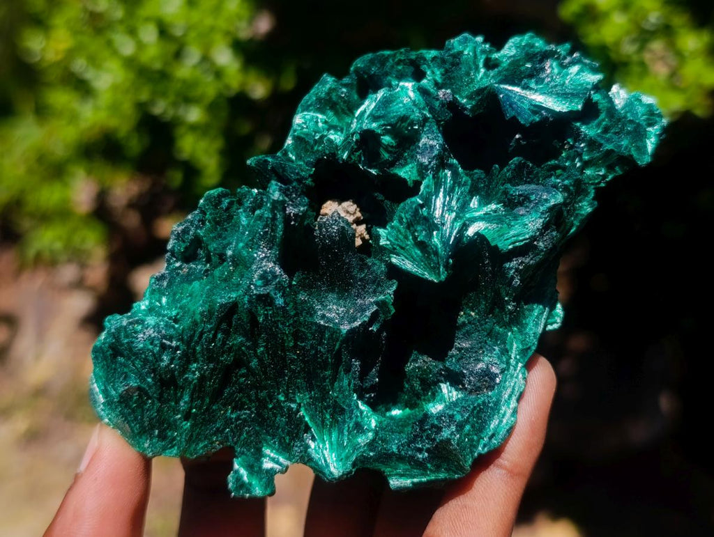 Natural Silky Malachite Specimens x 3 From Kasompe, Congo - Toprock Gemstones and Minerals 
