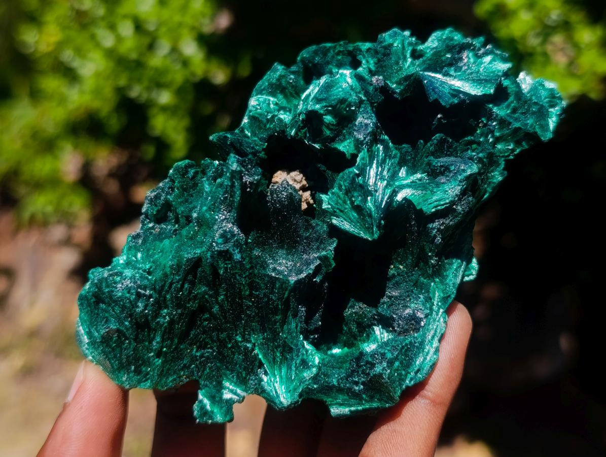 Natural Silky Malachite Specimens x 3 From Kasompe, Congo - Toprock Gemstones and Minerals 