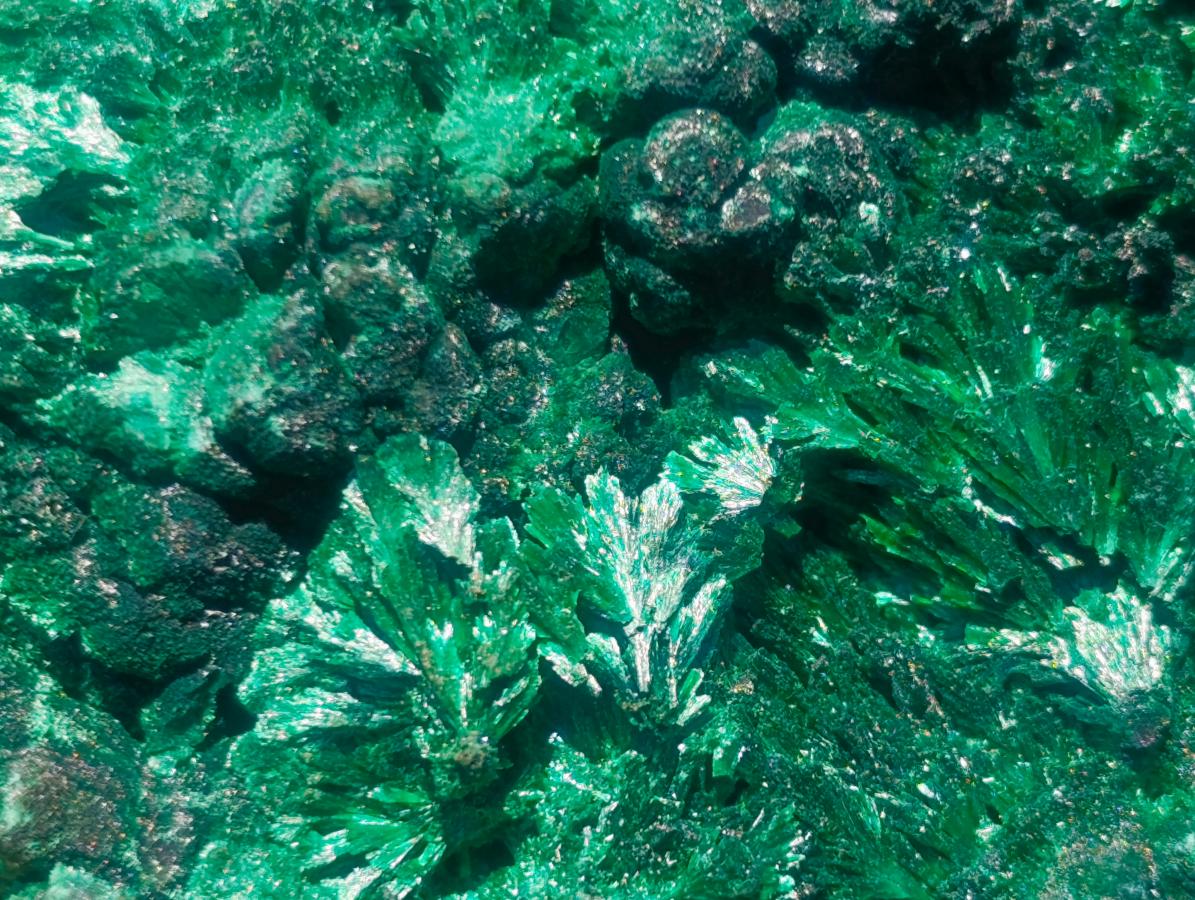 Natural Silky Malachite Specimens x 3 From Kasompe, Congo - Toprock Gemstones and Minerals 