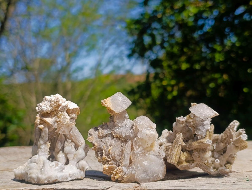 Natural Rhomboherdral and Spearhead Calcite Cluster Specimens x 12 From Albert's Mountain, Lesotho - Toprock Gemstones and Minerals 