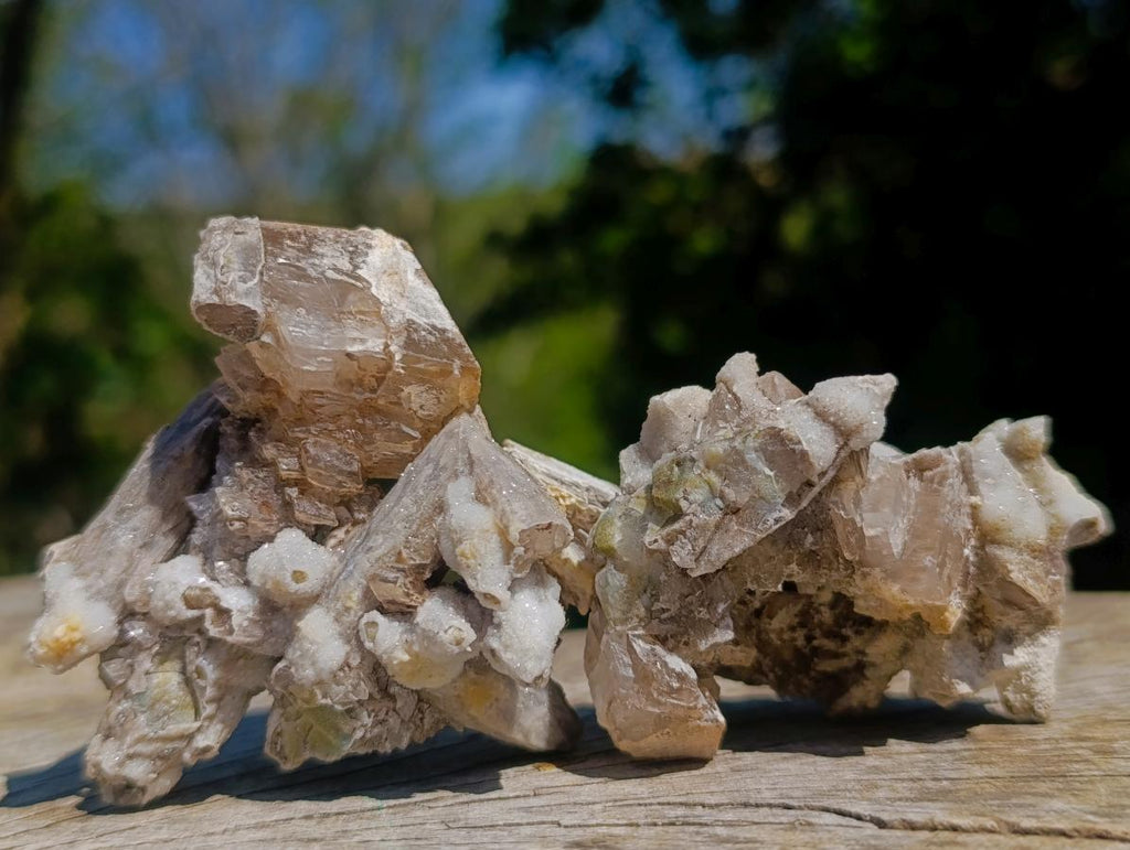 Natural Rhomboherdral and Spearhead Calcite Cluster Specimens x 12 From Albert's Mountain, Lesotho - Toprock Gemstones and Minerals 