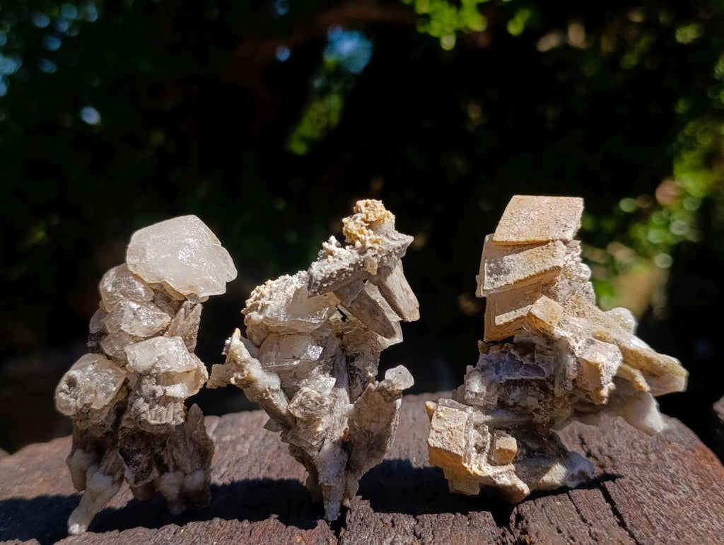 Natural Rhomboherdral and Spearhead Calcite Cluster Specimens x 12 From Albert's Mountain, Lesotho - Toprock Gemstones and Minerals 