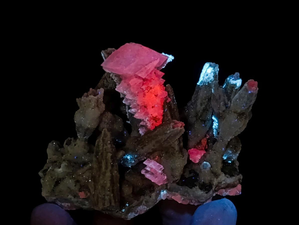 Natural Rhomboherdral and Spearhead Calcite Cluster Specimens x 12 From Albert's Mountain, Lesotho - Toprock Gemstones and Minerals 