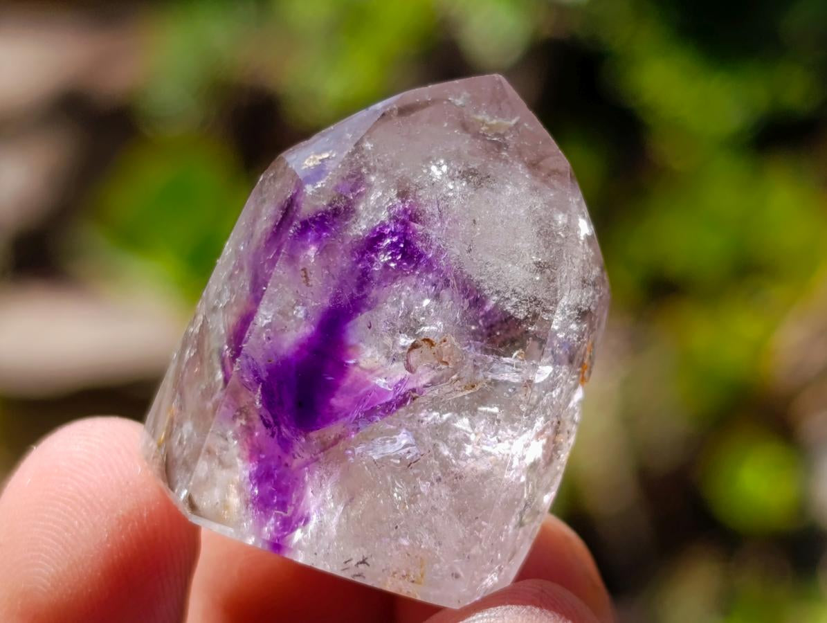 Polished Window Amethyst Crystals x 20 From Akansobe, Madagascar - Toprock Gemstones and Minerals 