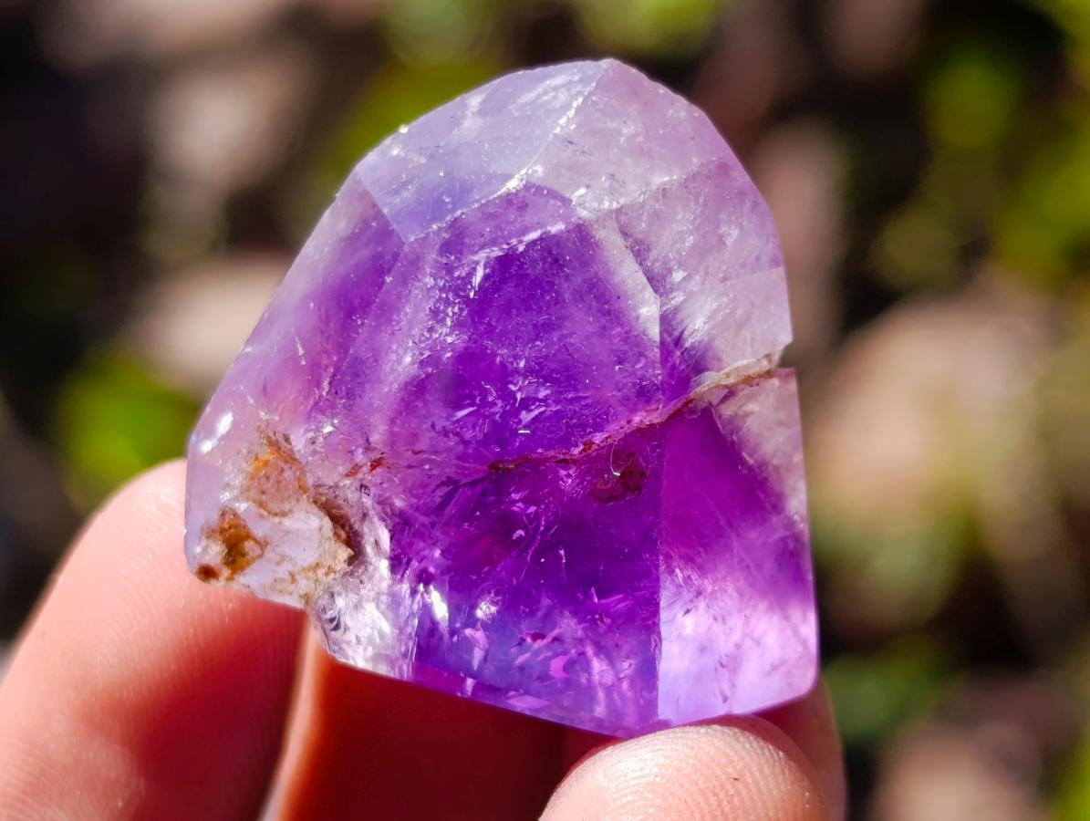 Polished Window Amethyst Crystals x 20 From Akansobe, Madagascar - Toprock Gemstones and Minerals 