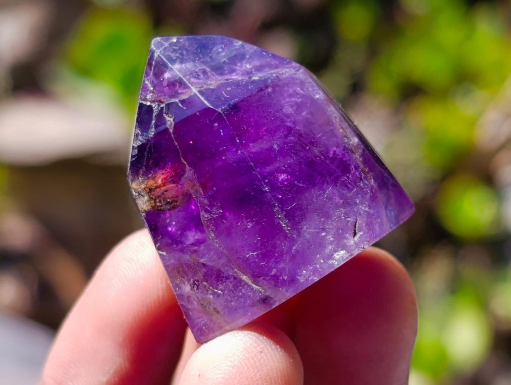 Polished Window Amethyst Crystals x 20 From Akansobe, Madagascar - Toprock Gemstones and Minerals 