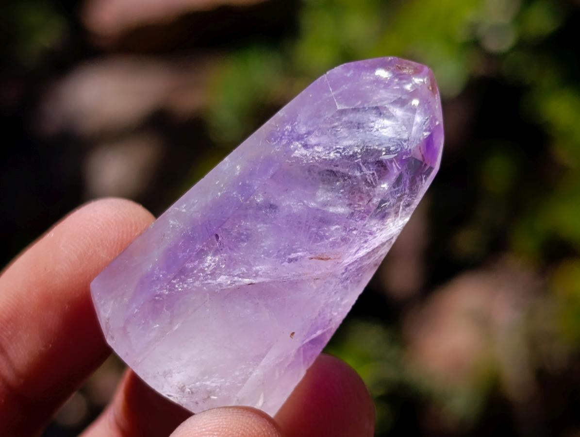 Polished Window Amethyst Crystals x 20 From Akansobe, Madagascar - Toprock Gemstones and Minerals 