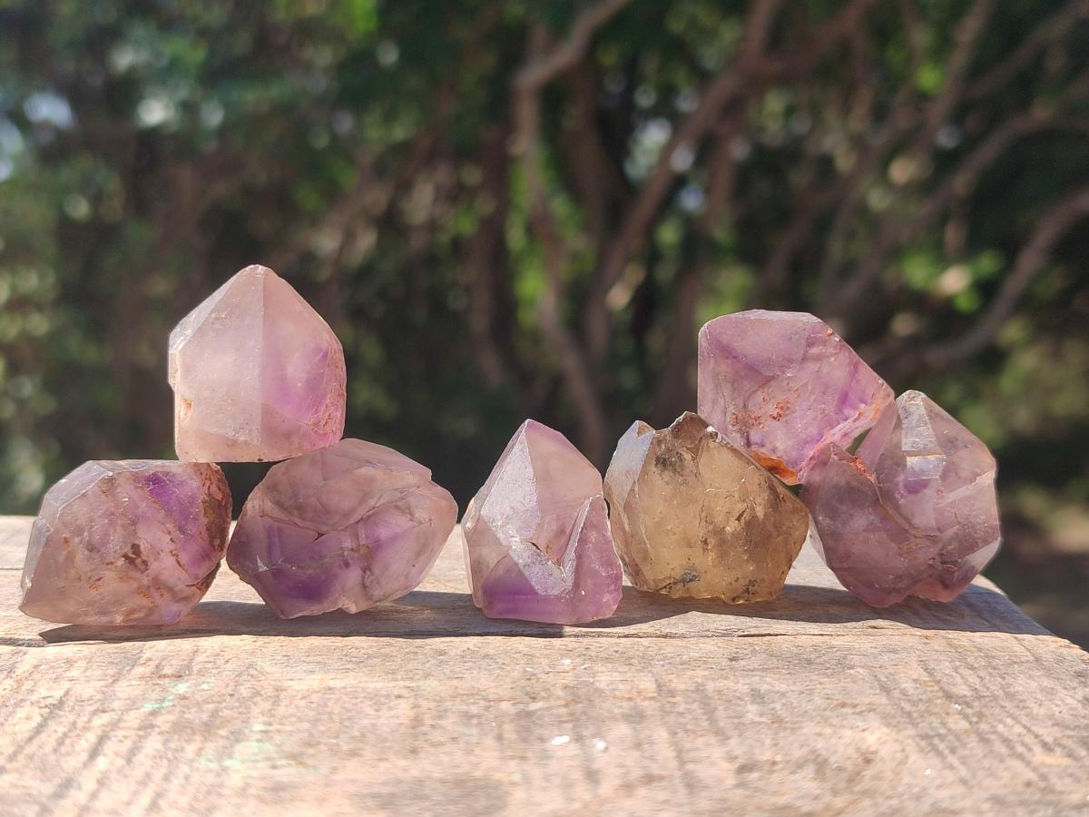 Natural Smokey Skeletal Window Amethyst Crystals x 35 From Madagascar - Toprock Gemstones and Minerals 