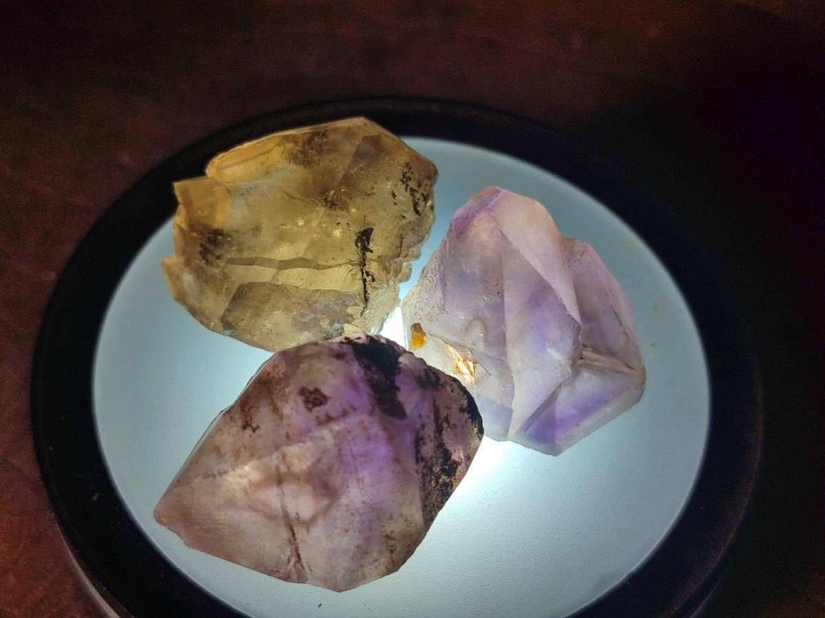 Natural Smokey Skeletal Window Amethyst Crystals x 35 From Madagascar - Toprock Gemstones and Minerals 
