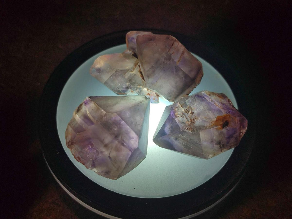 Natural Smokey Skeletal Window Amethyst Crystals x 35 From Madagascar - Toprock Gemstones and Minerals 