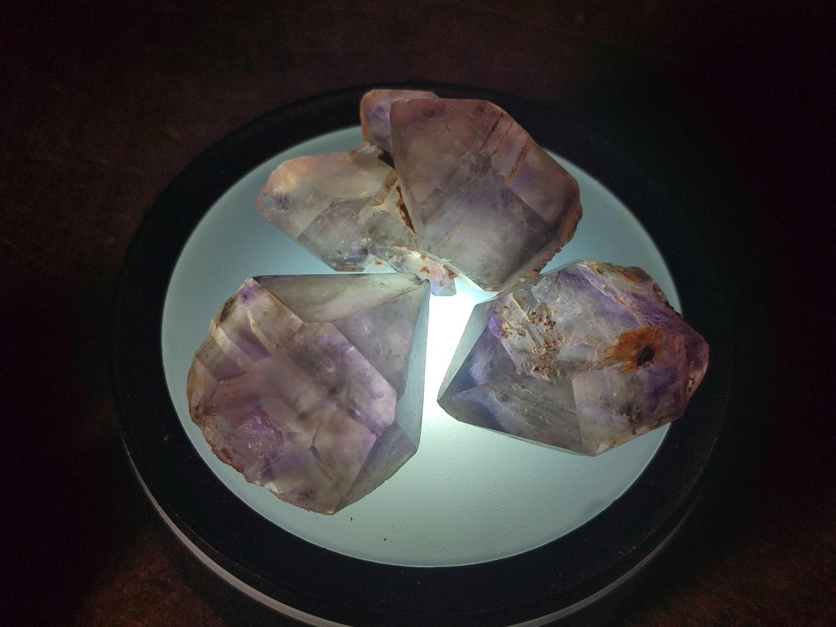 Natural Smokey Skeletal Window Amethyst Crystals x 35 From Madagascar - Toprock Gemstones and Minerals 