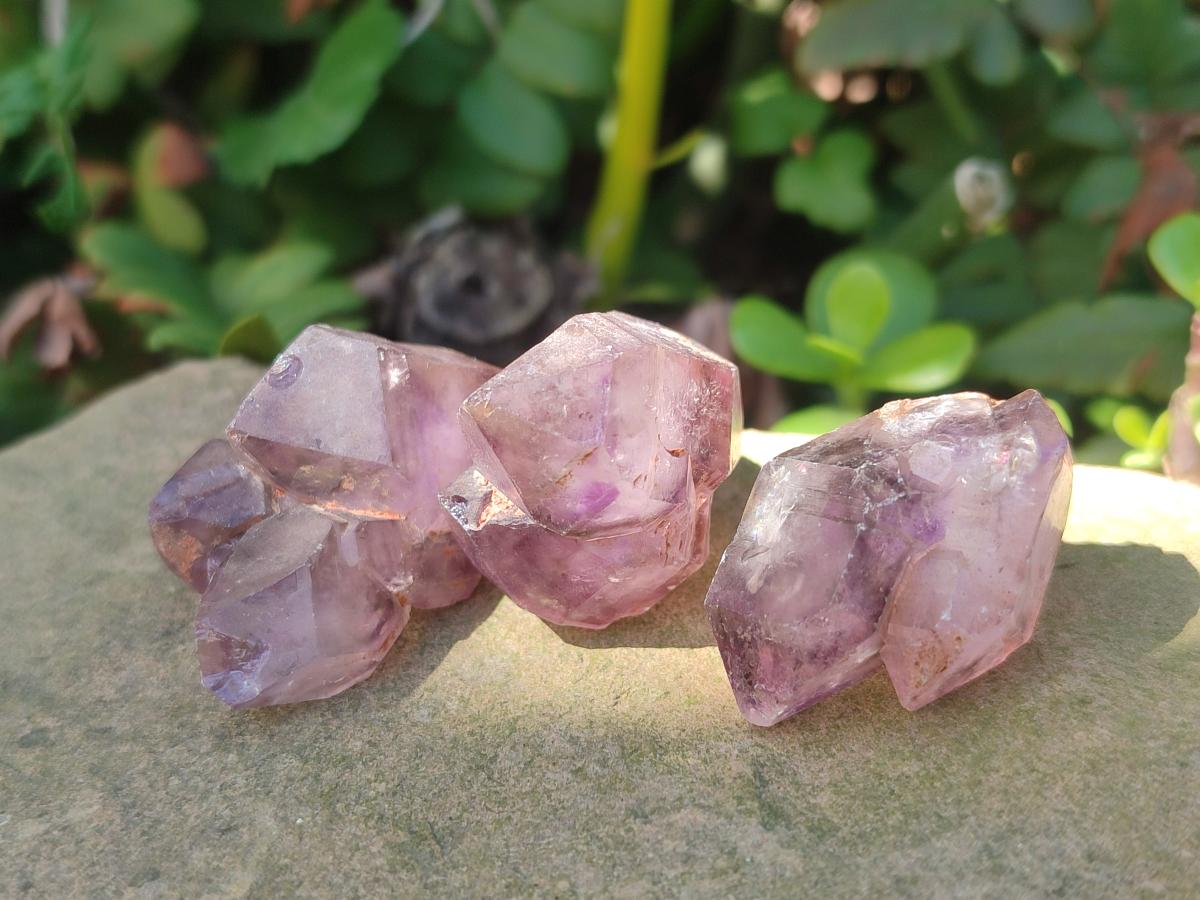 Natural Smokey Skeletal Window Amethyst Crystals x 35 From Madagascar - Toprock Gemstones and Minerals 