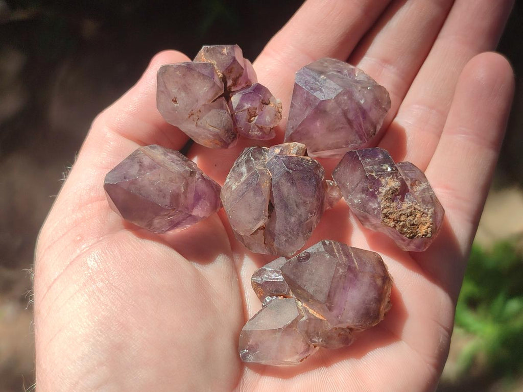 Natural Smokey Skeletal Window Amethyst Crystals x 35 From Madagascar - Toprock Gemstones and Minerals 