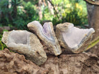 Natural Blue Lace Agate Geode Specimens x 24 From Nsanje, Malawi - Toprock Gemstones and Minerals 