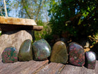 Polished Ruby Corundum In Chrome Verdite Standing Display Pieces x 6 From Mutoko, Zimbabwe - Toprock Gemstones and Minerals 