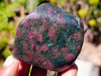 Polished Ruby Corundum In Chrome Verdite Standing Display Pieces x 6 From Mutoko, Zimbabwe - Toprock Gemstones and Minerals 