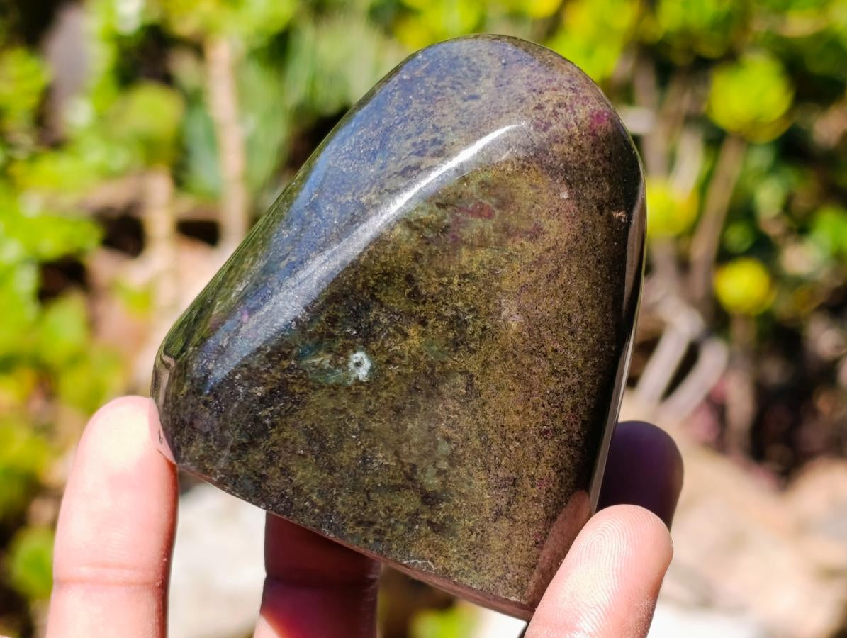 Polished Ruby Corundum In Chrome Verdite Standing Display Pieces x 6 From Mutoko, Zimbabwe - Toprock Gemstones and Minerals 