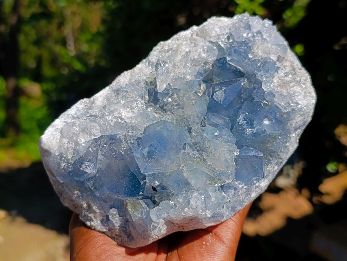 Natural Large Blue Celestite Specimen x 1 From Sakoany, Madagascar - Toprock Gemstones and Minerals 