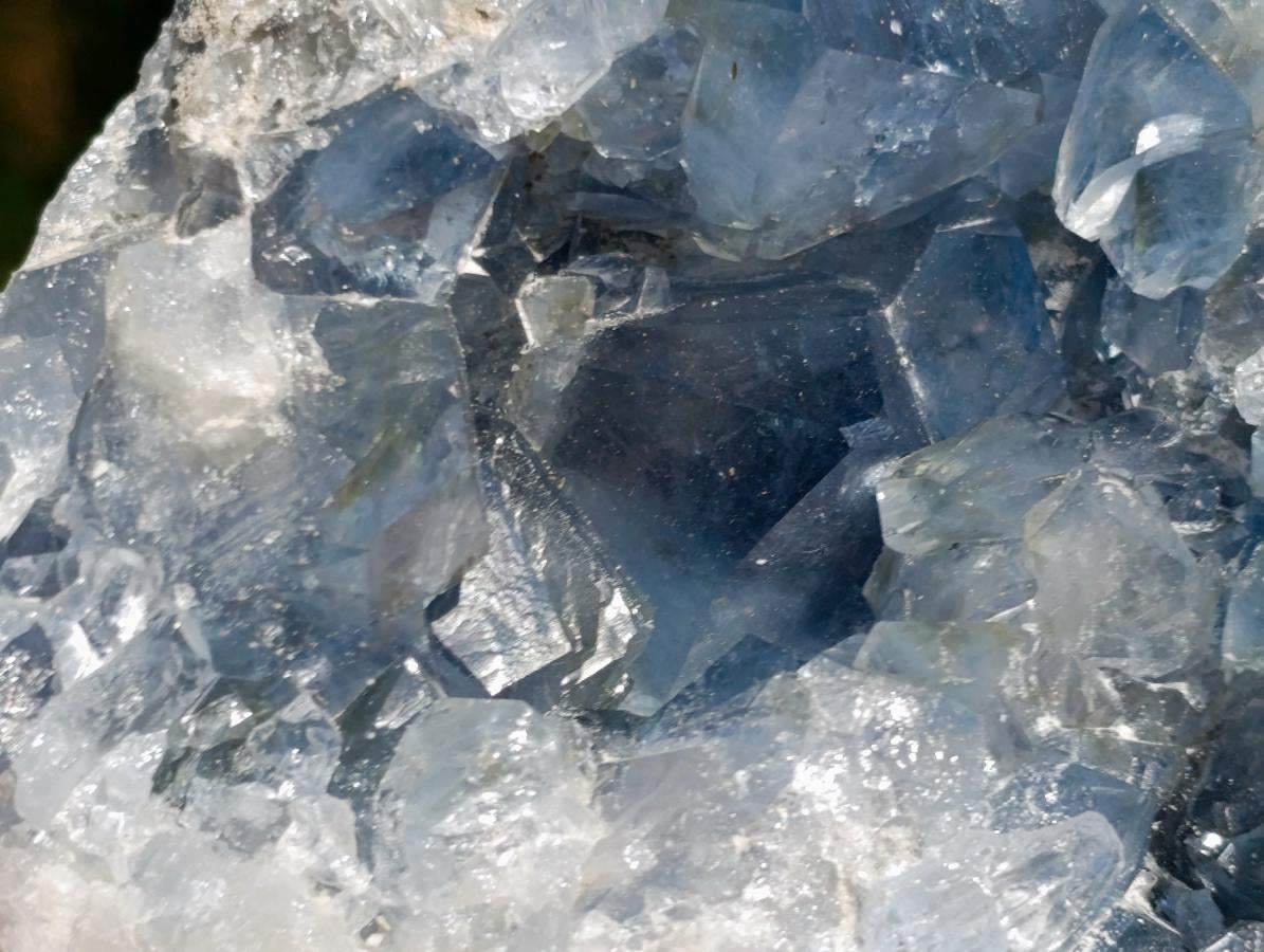 Natural Large Blue Celestite Specimen x 1 From Sakoany, Madagascar - Toprock Gemstones and Minerals 